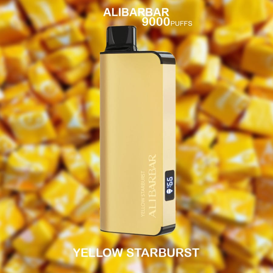 ALIBARBAR INGOT YELLOW STARBURST – 9000 PUFFS