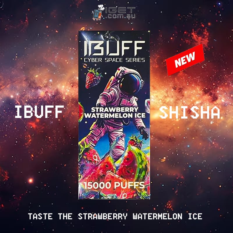 IBUFF SHISHA – STRAWBERRY WATERMELON ICE – 15000 PUFFS