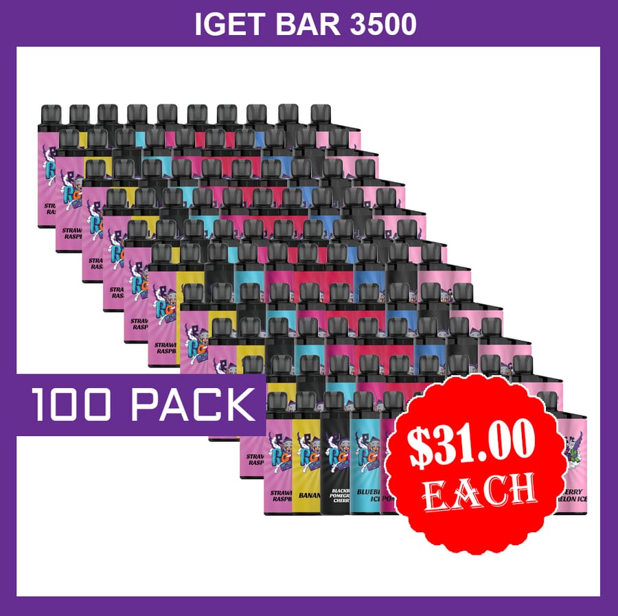 IGET BAR – 3500 PUFFS – 100 PACK