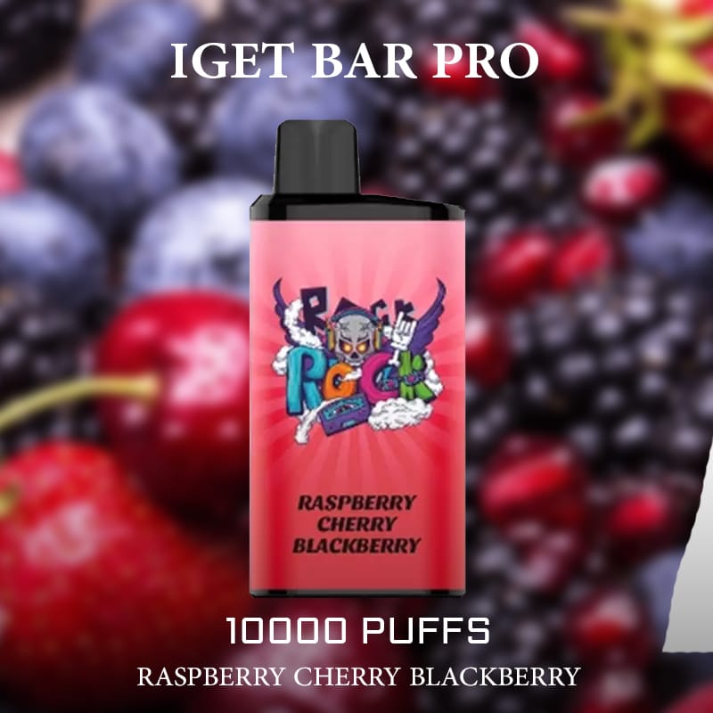 IGET BAR PRO RASPBERRY CHERRY BLACKBERRY – 10000 PUFFS