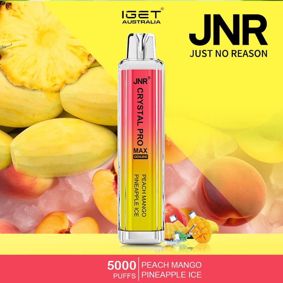JNR CRYSTAL PRO MAX – PEACH MANGO PINEAPPLE ICE – 5000 PUFFS