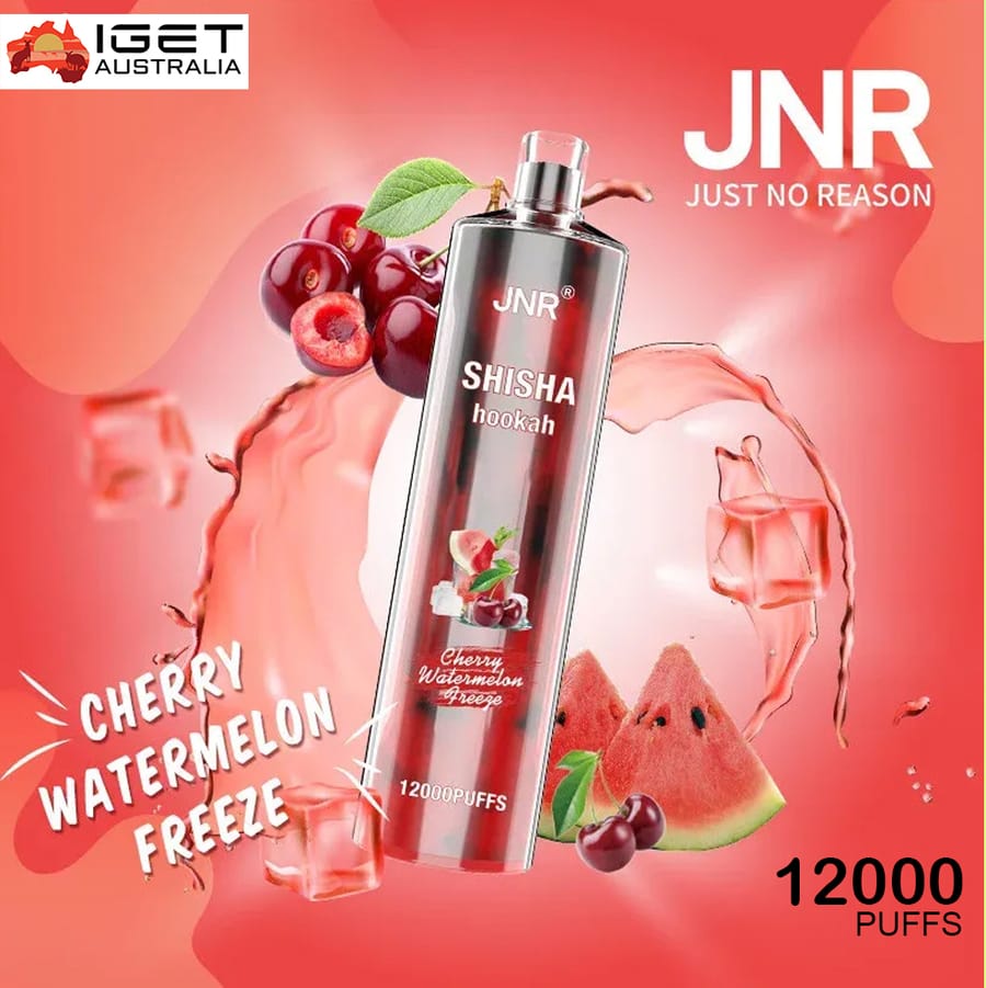 JNR SHISHA HOOKAH – CHERRY WATERMELON FREEZE – 12000 PUFFS