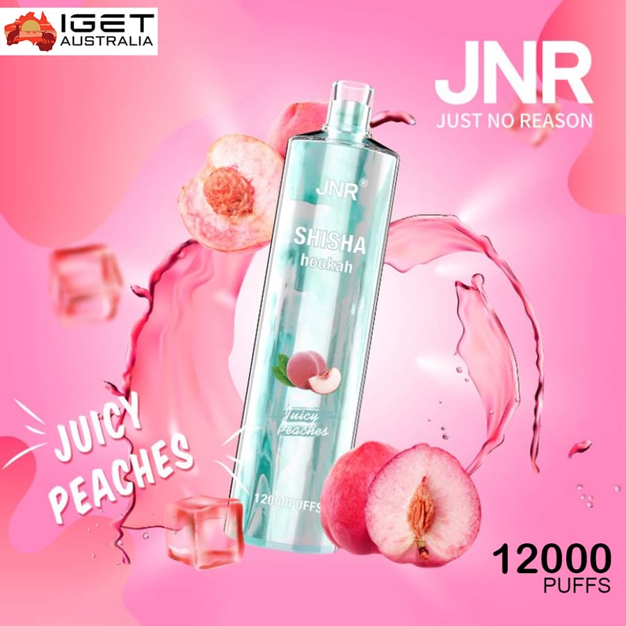 JNR SHISHA HOOKAH – JUICY PEACHES – 12000 PUFFS