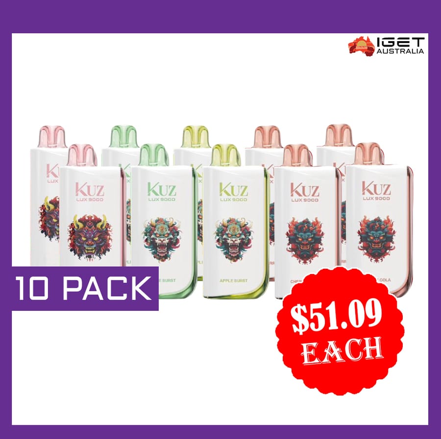 KUZ LUX 9000 PUFFS – 10 PACK