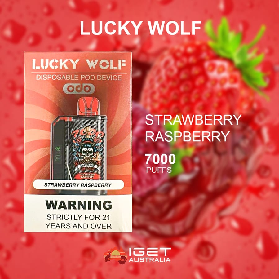 LUCKY WOLF STRAWBERRY RASPBERRY – 7000 PUFFS
