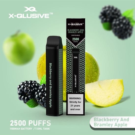X-QLUSIVE BLACKBERRY AND BRAMLEY APPLE – 2500 PUFFS