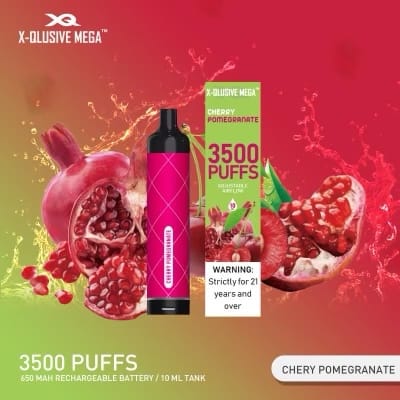 X-QLUSIVE MEGA CHERRY POMEGRANATE – 3500 PUFFS