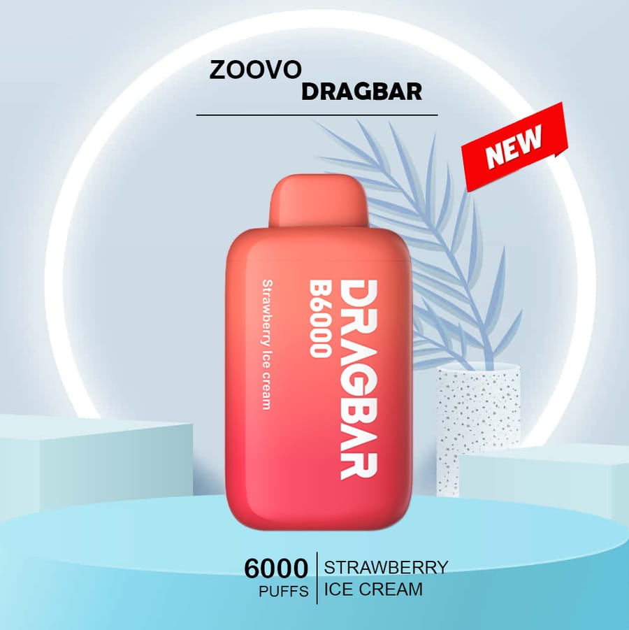 Zoovoo Dragbar Strawberry Ice Cream 6000 Puffs